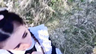 Czech College Girl Gets Pounded in the Bushes