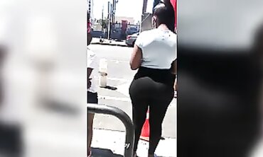 POV Ebony Thick Slut Gets Throated
