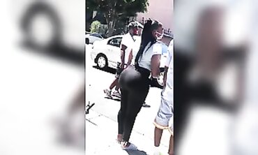 POV Ebony Thick Slut Gets Throated