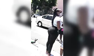 POV Ebony Thick Slut Gets Throated