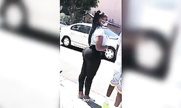 POV Ebony Thick Slut Gets Throated