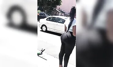 POV Ebony Thick Slut Gets Throated