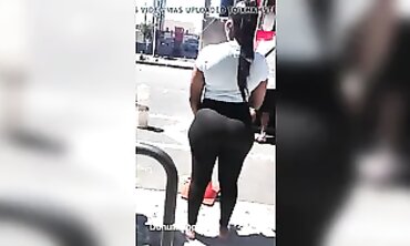 POV Ebony Thick Slut Gets Throated