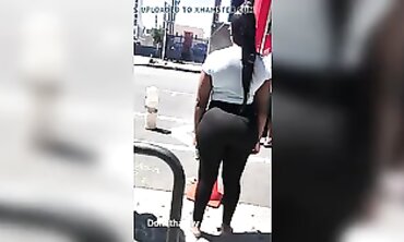 POV Ebony Thick Slut Gets Throated