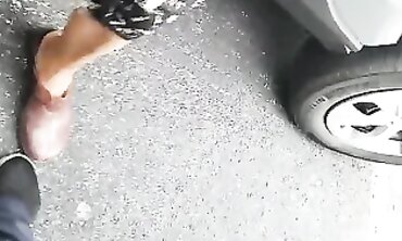 86-Year-Old Black Woman in Lingerie at Parking Lot