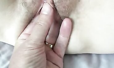Peter Fingers Katharines Hairy Mature Pussy