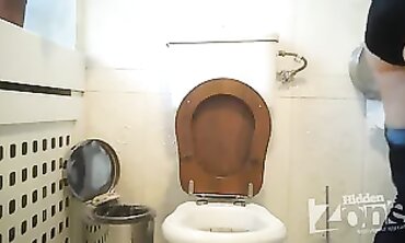 Cougar MILF Caught on Spy Cam in the Restroom