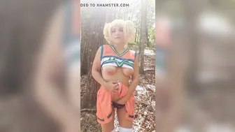Blonde Milf Himiko Toga Cosplay Outdoor