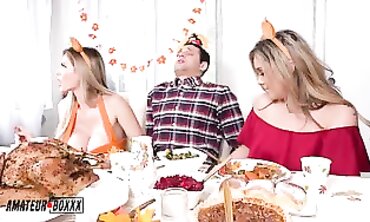Kali Cascas: Insane Cuckold Threesome on Thanksgiving