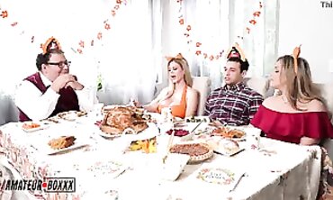Kali Cascas: Insane Cuckold Threesome on Thanksgiving