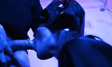 Eva Latex: Deepthroat Blowjob in Cat Mask