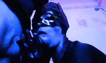 Eva Latex: Deepthroat Blowjob in Cat Mask