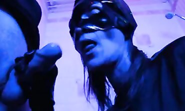 Eva Latex: Deepthroat Blowjob in Cat Mask