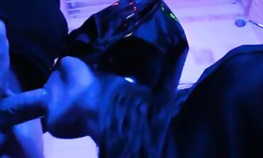 Eva Latex: Deepthroat Blowjob in Cat Mask