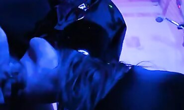 Eva Latex: Deepthroat Blowjob in Cat Mask