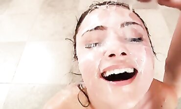 Adria Rae Faces a Cum Load in Group Sex