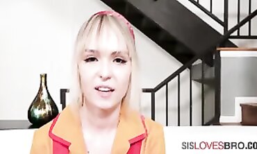 Blonde Stepsister Lilly Bell Gets Vulgar and Deepthroats Her Stepbrother