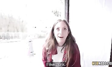 Redhead Stranger Gives Gullet Blowjob And Takes It On Cowgirl