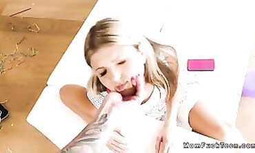 Step-mom Gets Pounded in Front of Friends