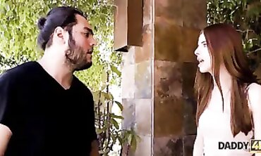 Redhead Teen Rides Her Boyfriend's Daddy