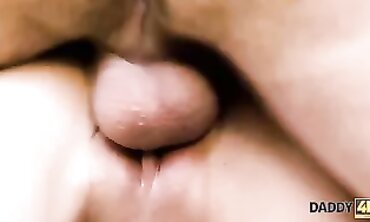 Redhead Teen Rides Her Boyfriend's Daddy