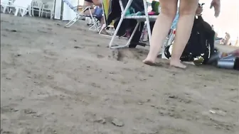 Beautiful Latina MILF in Blue Bikini with Huge Ass