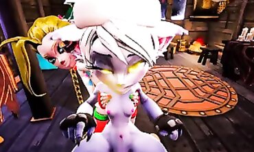 Jinx and Tristana's Damp Holiday Threesome