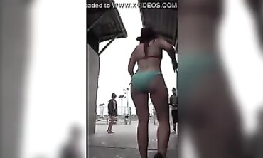 Desperate Lady in Bikini Caught on Hidden Cam