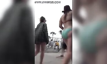 Desperate Lady in Bikini Caught on Hidden Cam