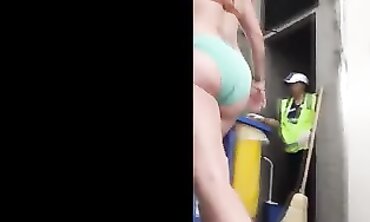 Desperate Lady in Bikini Caught on Hidden Cam