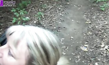Mature Woman Pisses In The Woods With A Stranger