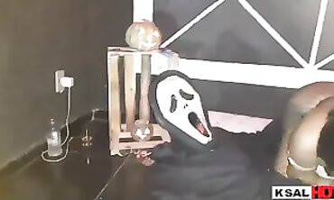 Amateur Halloween Group Sex and Anal Gangbang