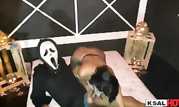 Amateur Halloween Group Sex and Anal Gangbang