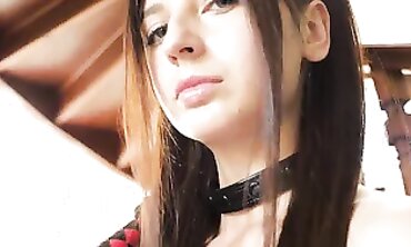 Super-Cute Yo in a Vinyl S&M Striptease