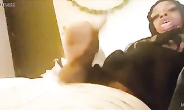 African Trans Amateur Masturbates Her Massive Rump And Ballsack