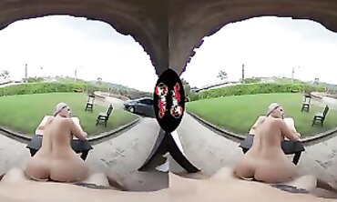 VRLatina: Public Hardcore with Thick-Breasted Latina Queen