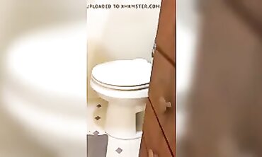 Big Ass Slut Licks and Tastes Her Own Piss