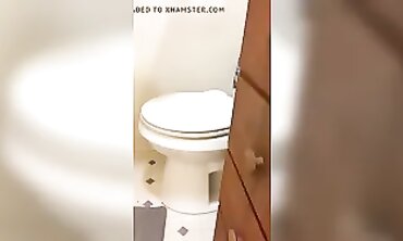 Big Ass Slut Licks and Tastes Her Own Piss