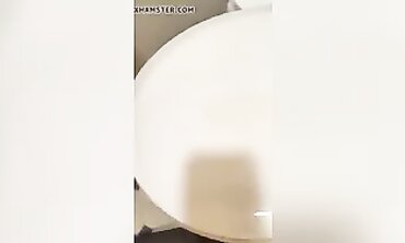 Big Ass Slut Licks and Tastes Her Own Piss