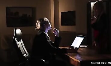 Angel Wicky's Seductive Office Tryst with Boss Ricky Rascal