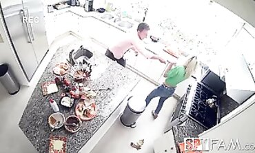 Thanksgiving Dessert: Stepbrother Fucks Petite Stepsis Kiara Cole