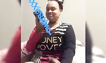 Ebony Girl Takes Phone Call While Deep Throating A Thick Cock