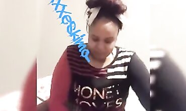 Ebony Girl Takes Phone Call While Deep Throating A Thick Cock
