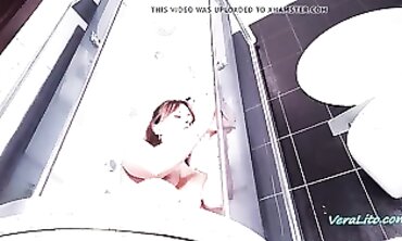 Hot Wife Masturbates In Shower With Vibrator And Dildos - Huge Orgasm