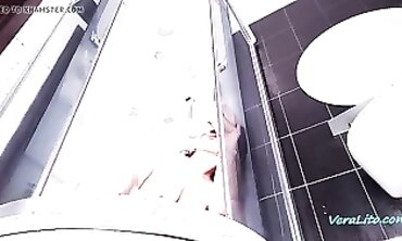 Hot Wife Masturbates In Shower With Vibrator And Dildos - Huge Orgasm