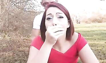 French MILF Gets Rough Public Outdoor Fucking