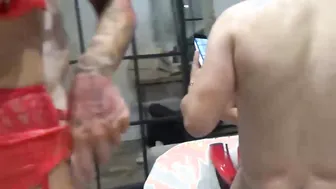 Blonde British milfs in a hardcore group sex gangbang