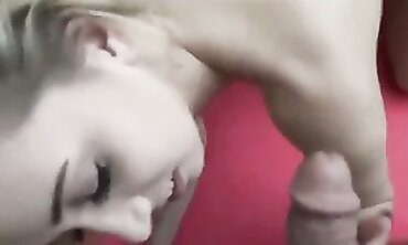 POV Hardcore Blowjob From Skanky Blonde With Huge Ass