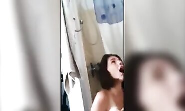 Amateur Cuckold Drilled by Epic Bimbos in Shower Creampie