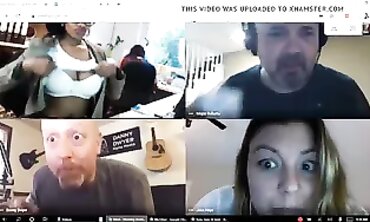 Busty Office Dame Stays Nude On Video Call